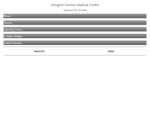Tablet Screenshot of islingtoncentralmedicalcentre.org